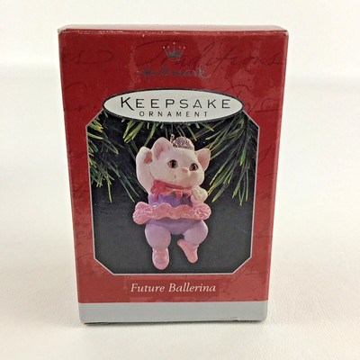 Hallmark Keepsake Christmas Ornament Future Ballerina Cat Tutu New Vintage 1998