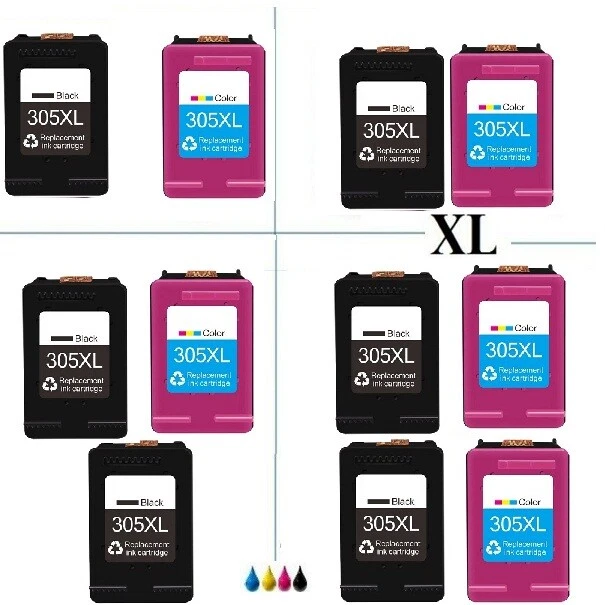 ILLICOENCRE Cartouches encre compatibles HP DeskJet Plus 4130 e 41324140 4152 305 XL 24/48h
