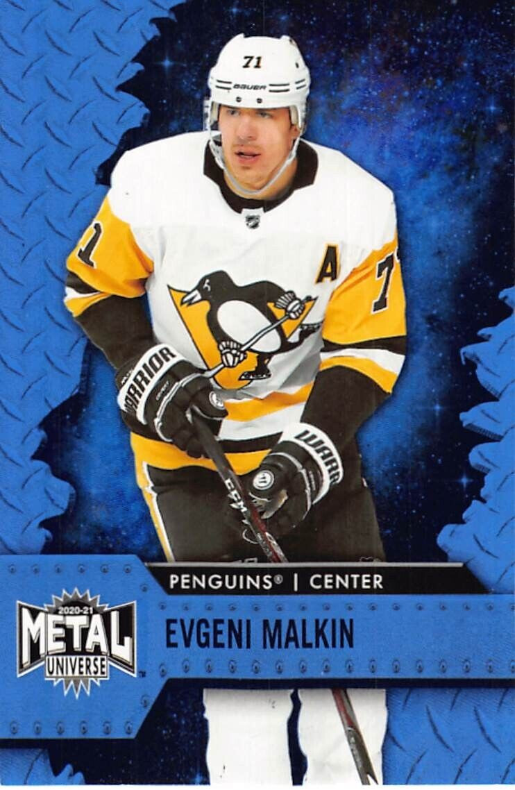 2020-21 Skybox Metal Universe Evgeni Malkin Blue Spectrum #71 NM/MT PENGUINS