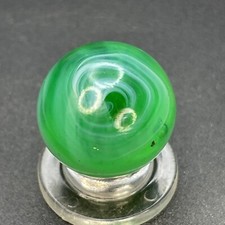 Vintage Swirl Marble Blue Tinted Green Akro Or Christensen Slag Marble 0.669  