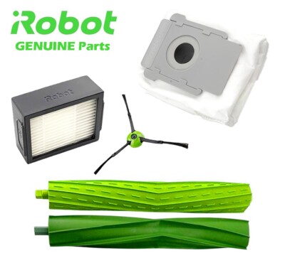 Kit Accessori Ricambio Per IRobot Roomba Serie I Ed E – 1 Spazzola Principale, 5 Laterali Verdi, 5 Filtri, 1 Ruota E Cacciavite - 2