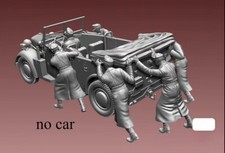 1/32 Scale Ww2 Six Soldiers of The North African Army During Resin Model Kit