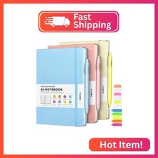 Lined Journal Notebook, 3 Pack A5 College Ruled Notebooks for Work, Hardcover No