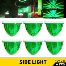 6x Led Watermelon Lights Green Side Marker Truck Trailer Turn Signal Light Epu