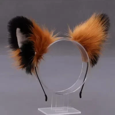 Cat Fox Ears Faux Fur Headband Headwear Anime Cosplay Halloween Party Costume