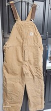 Vintage Carhartt Brown Double Knee Insulated Overalls Size 46