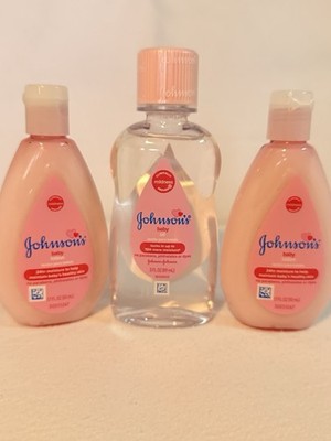 Johnson's Baby Lotion & Baby Oil Set 3 fl oz No Parabens Phthalates Dyes