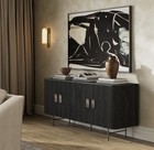 Renegade Furniture Laverne Bluestone Sideboard Black Stone Top Modern 4-Door — photo 2