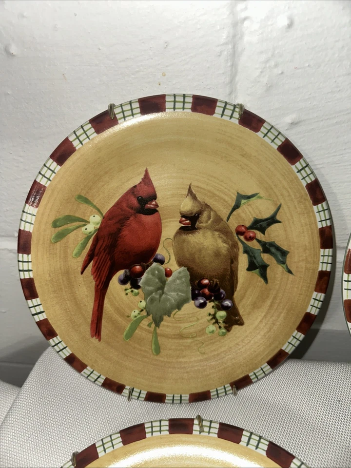 Juego de 4 platos de ensalada Lenox Winter Greetings Everyday 8,5" Catherine McClung Foto 2 de 4