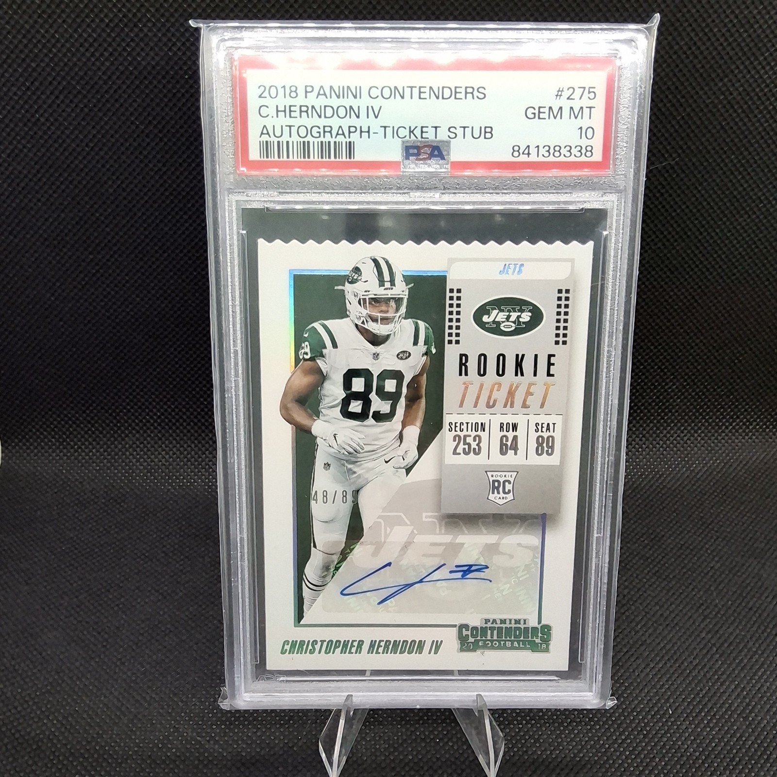 Chris Herndon Panini Contenders #175 Autograph