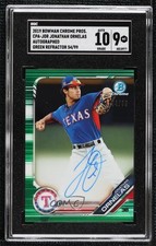 2019 Bowman Chrome Green Refractor 54/99 Jonathan Ornelas SGC 9 MINT Auto 0o6m