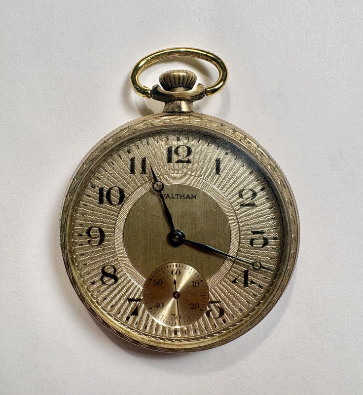 Antique WALTHAM Pocket Watch Gold Filled Case USA #51