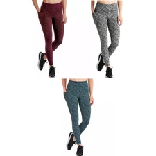 Member's Mark Women's High Rise Jacquard Textured Leggings w/ Side Pockets S