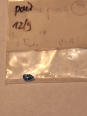 1 einzelner pear facet blue Topaz / topas ca. 5 x 3 mm aus einem dieser Lots n1