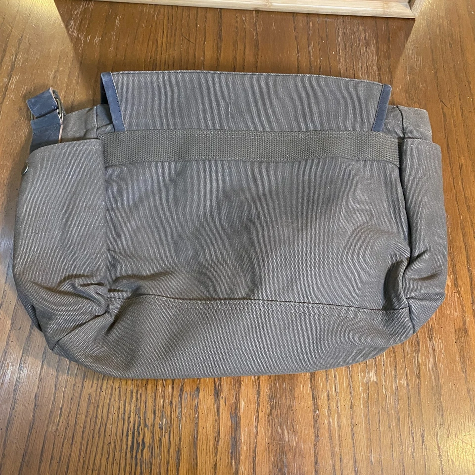 Bolsa carteiro Rothco vintage lona couro marrom terra nova com etiquetas estilo 9829 - Imagem 2 de 4