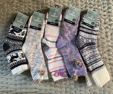Magellan Lodge Socks Set of 5 Aloe Infused Unisex M-5-9 W 6-10