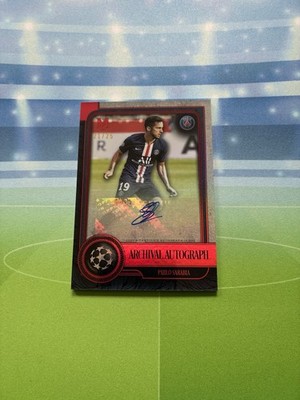 2019-20 Topps Museum UCL Auto Pablo Sarabia Ruby /25 Paris Saint-Germain