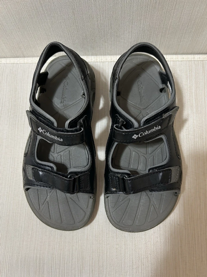 Columbia Techsun Vent Black Gray Adjustable Sandals Shoe Boys Youth Size 13 - Image 3 of 4