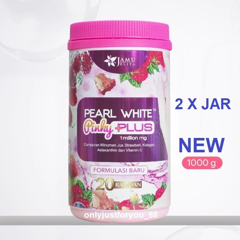 Pearl White Pinky Plus Jamu Jelita Bebida Mujer Colágeno Blanqueador 1000g X 2 Tarros