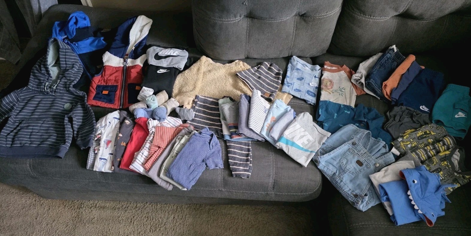 **Lot Of 55!!** Baby Boy Clothing 12-18 Months Nike, Carter's, Aspen, And MORE! 