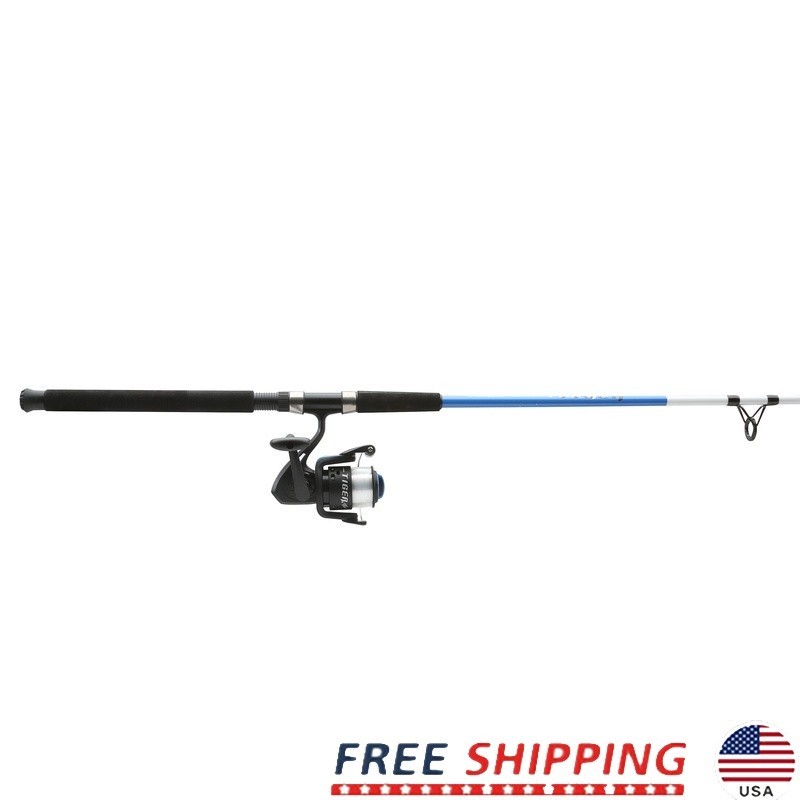 Tiger Spinning Combo Fishing Rod Reel 7ft Medium Catfish Fre
