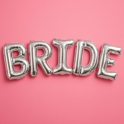 KatchOn Silver Bride Balloons 40 Inch, Bachelorette Party Decorations