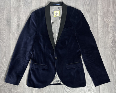 Noose & Monkey Samt Smoking Calcott Blazer Jacke Herren Gr. 38 ''