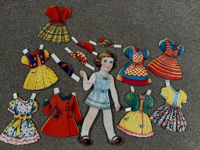 Papierpuppen - Vintage Papierpuppenbuch Vintage Spielzeug Walking Girl