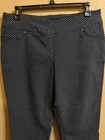 WESTBOUND PARK AVE CAPRI PANTS 18W NAVY WHITE PRINT  STRETCH TAPERED LEG PULL ON — photo 2