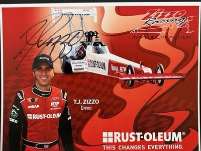 VRHTF NHRA SUPER COOL SIGNED BY TJ ZIZZO RUST-OLEUM TOP FUEL