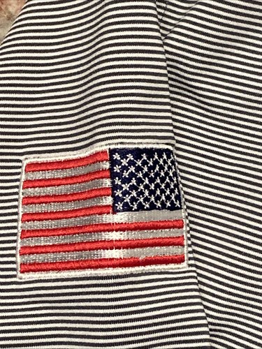 Peter Millar Sweater Mens Large Gray White Golf Quarter Zip Barstool Sports - Picture 7 of 8