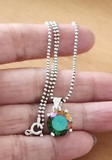 925 Sterling Silver Rainbow Mystic Topaz Pendant / Necklace (7.1 grams)!