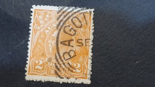 Bagot's Well South Australia Postmark 1920's on KGV 2d Orange Renamed 1940