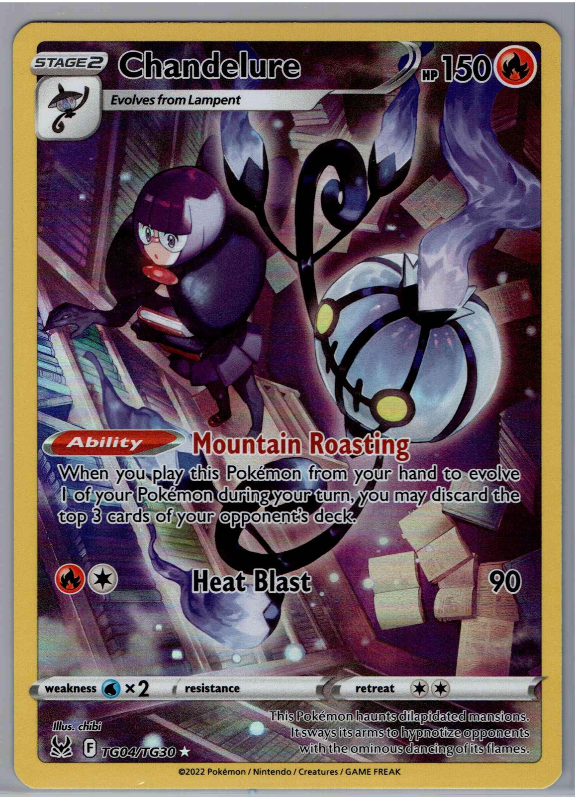Chandelure TG04/TG30 SWSH11: Lost Origin Trainer Gallery Pokemon Card