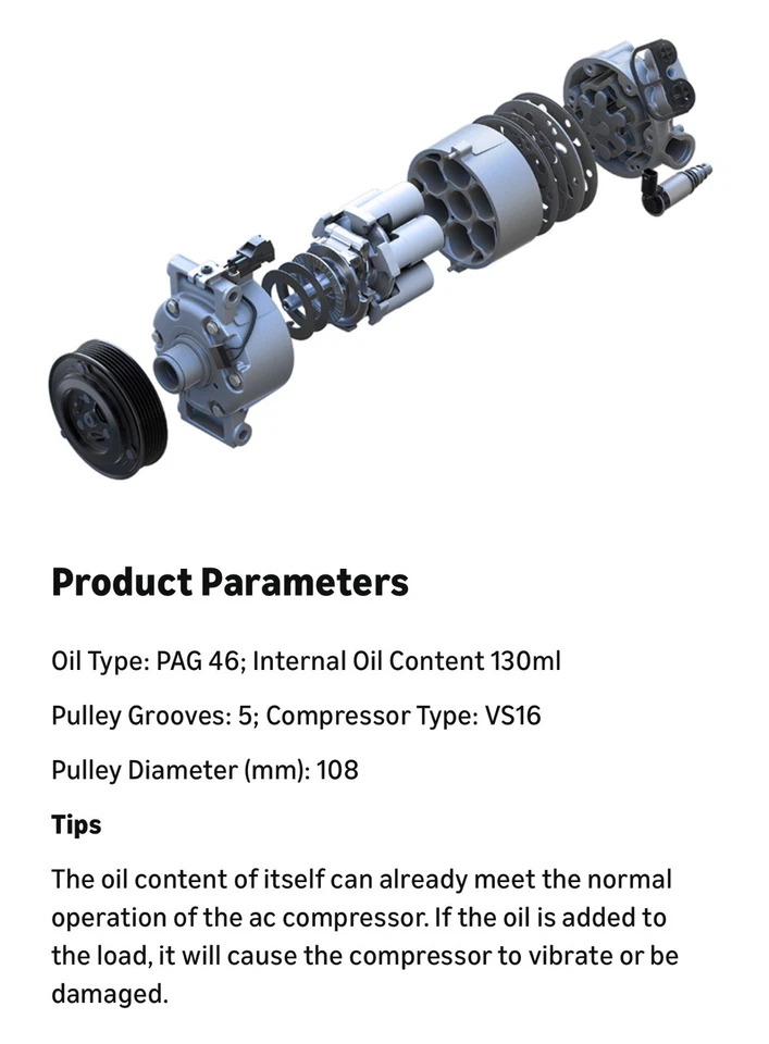 A/C Air Conditioning Compressor & Clutch For 2012 2013 2014 Ford Focus 2.0L Foto 4 de 4