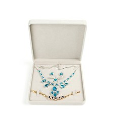 Jewelry Set Velvet Box Necklace Earring Ring Necklace Bracelet Gift Display C...
