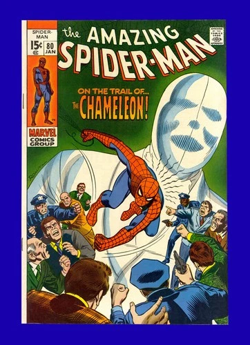 Amazing Spider-Man #80 - Chameleon App - Romita Cover - Stan Lee - 1970 - VF+