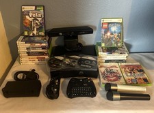 Microsoft Xbox 360 S 4GB Console Controller Kinect Lips 25x Games Mega Bundle
