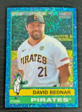 2025 Topps Heritage - David Bednar #401 Chrome Light Blue Sparkle Refractor
