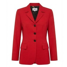 Iceberg Womens Red Virgin Wool 3-Button Blazer Jacket Made in Italy Size 42 - IW