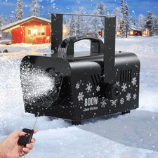 VEVOR 800W Snow Machine Portable Remote Control Handheld Hanging Snow Maker
