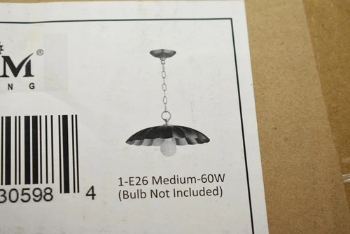 Maxim Lighting Pendant Light 18055BKGL E26 Ceiling Chain Industrial Fixture - Picture 3 of 7