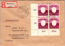 1943 Warsaw Poland GG Registered General Government Germany Cover Scwenningen