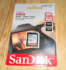 SanDisk Ultra 128GB SDXC UHS-I Memory Card Class 10 Up to 100MB/s Full HD