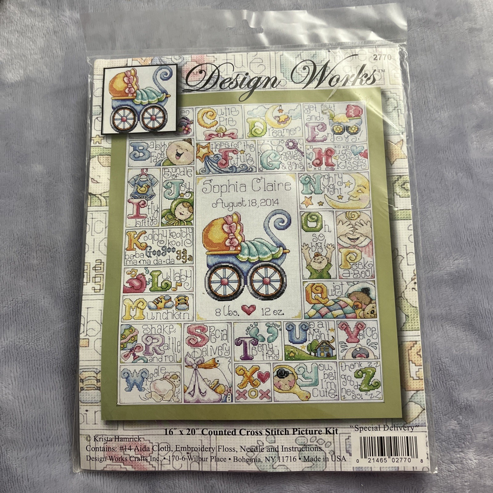 Kit ~ Design Works Baby Abc Baby Birth Record #dw2770