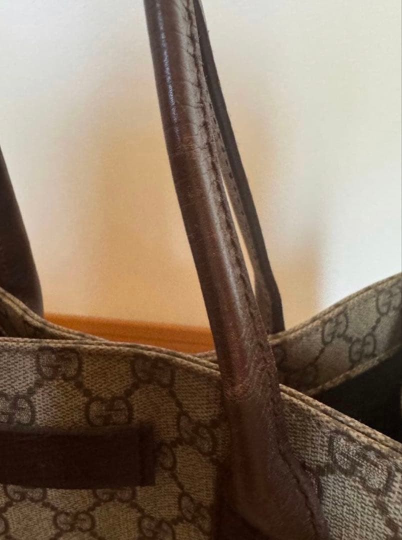 GUCCI GG Pattern PVC Leather Tote Bag Water-Resistant Large Handbag for Women thumbnail 7