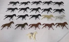 Vintage 1960's 1970's Louis Marx 21 Plastic 2.5" Multi-Color Horse Figure Lot