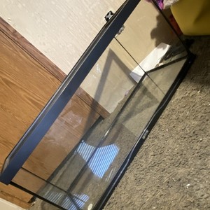 Glass Rectangle Aquarium Fish Tank Only with Black Frame for All Water Types