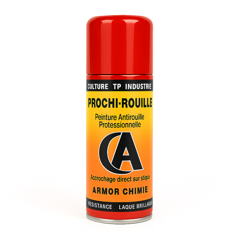 Aérosol peinture antirouille rouge brillant RAL 3020 Prochi-rouille pour métal