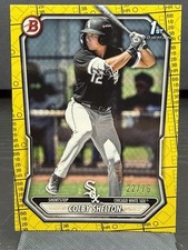 2026 Bowman 1st - Colby Shelton - Yellow Paper -  22/75 - BP-144 White Sox